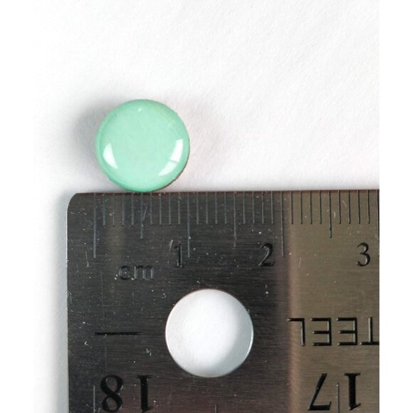 Stud Earrings Set, Shimmer, 10 mm, Round Studs for Women Girls Men,Handmade, Sta - Picture 5 of 9